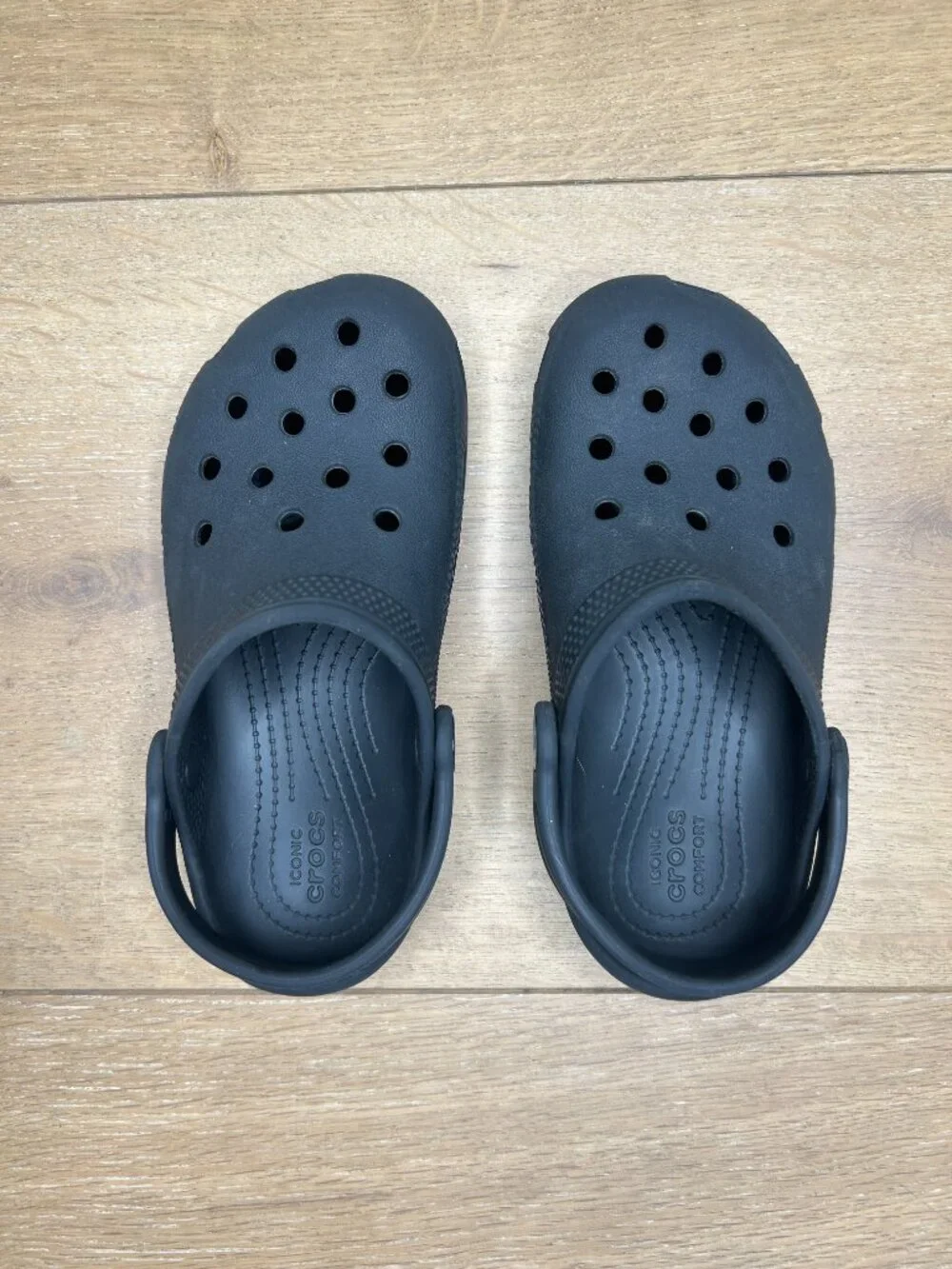 Kids Crocs Iconic Comfort C13 - Classic Clog Shoes Black